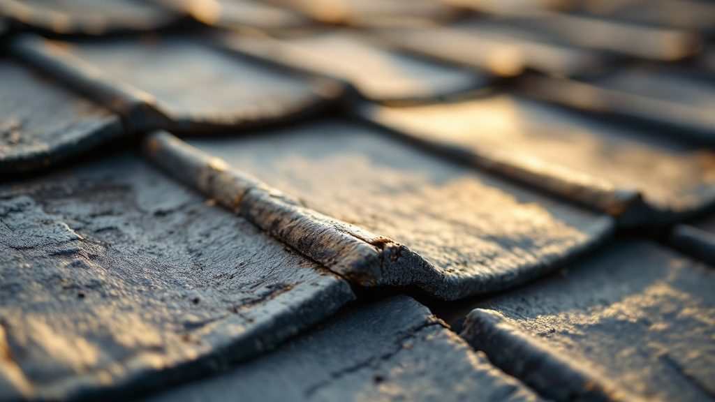 Close-up of traditional Scottish slate roofing